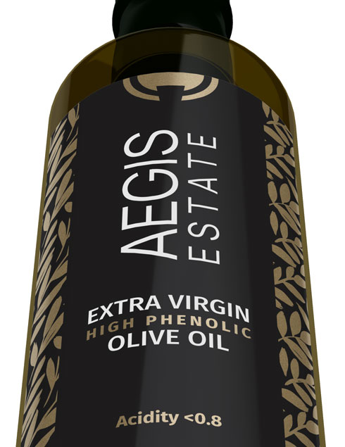 Extra Virgin Oil Label Design. NO IDEA. Branding Graphic Design Agency